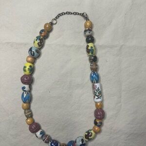 Eclectic Bohemian Multicolor Beaded Necklace